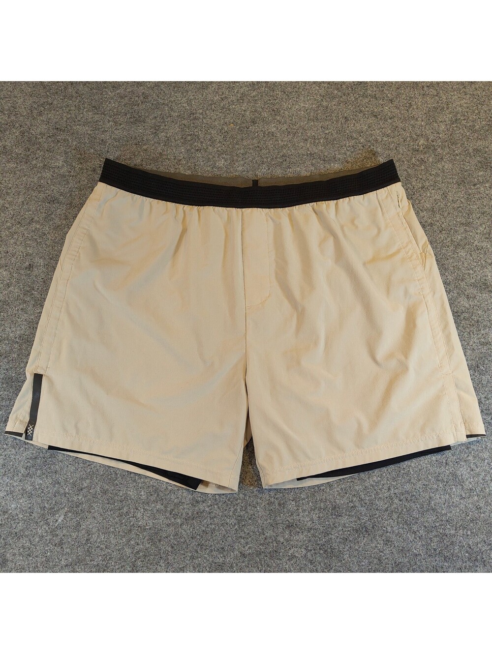 Rhone Men's Tan/Beige Athletic Lined Shorts Size XXL